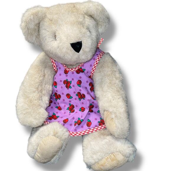 Vermont Teddy Bear Plush Apron Jointed USA 1992 Nursery 18" Stuffed Animal VTG - Picture 3 of 10